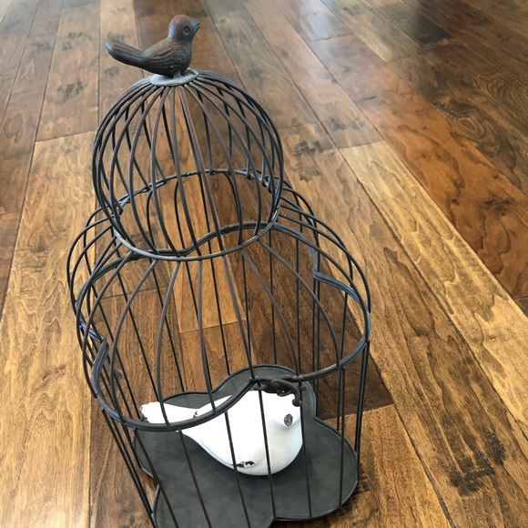 Ceramic Bird With Cage Decoration - Picture 2 of 10